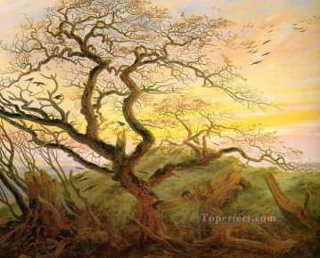 カスパー・ダヴィッド・フリードリヒ Painting - 『カラスの木』ロマンティック・カスパール・ダーヴィト・フリードリヒ